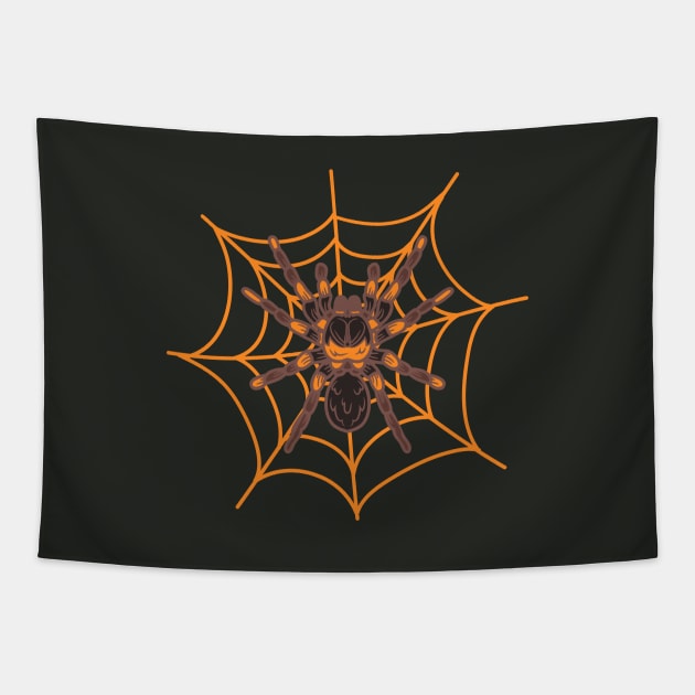 Brown spider Tapestry by Yonfline