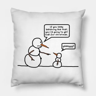 coal for christmas Pillow