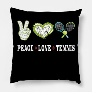 Peace Love Tennis Cute Design for men Women Teen Little Girl Pillow