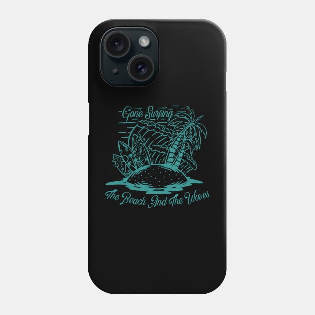 Surfing Phone Case by Theodhian