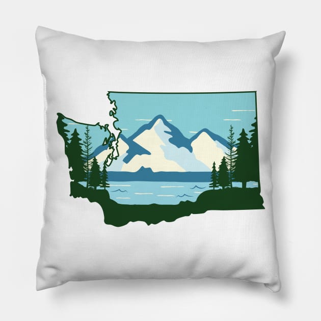 PNW Washington State Pillow by happysquatch