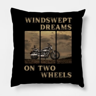 Windswept dreams on two wheels Pillow