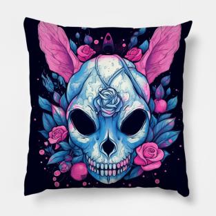 Bunny Skull Pillow