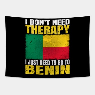 I Don't Need Therapy I Just Need To Go To Benin Beninese Flag Tapestry