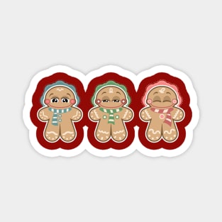 Holiday Gingerbread Men Magnet