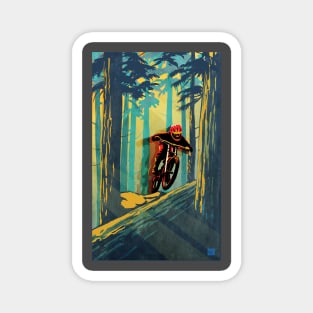 Forest log mountain bike ghost jumper Magnet