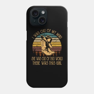 I was out of my mind, she was out of this world Boots Cowboys Awesome Phone Case