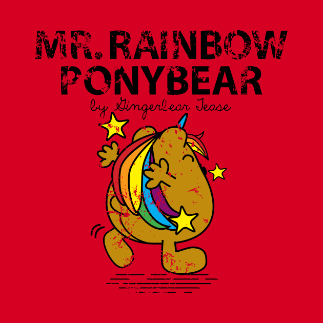 Mr. Rainbow Pony Bear by GingerbearTease