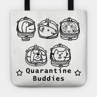 Space Crew 2420 Quarantine Buddies Line Drawing Tote