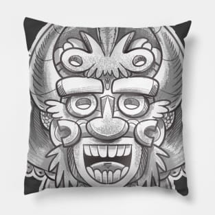 Happy shaman mask Pillow