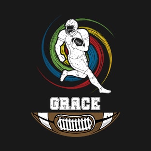 Grace Birthday Football Ball T-Shirt