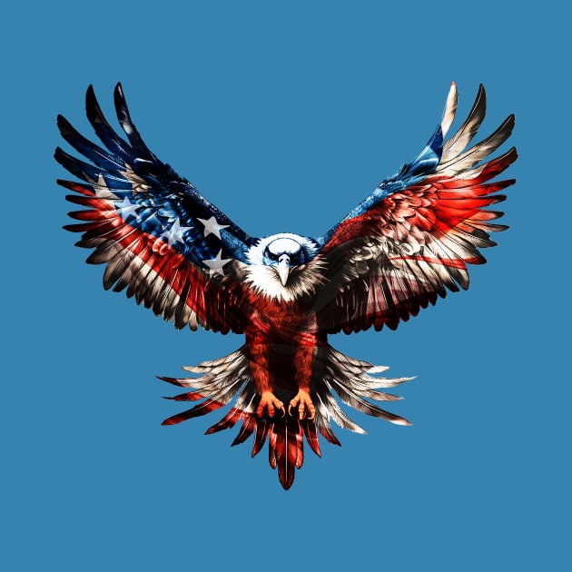 American Eagle with Flag by DavidLoblaw