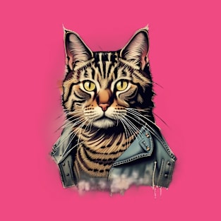 Mottled Majesty - Mesmerizing Grunge Tabby Tee T-Shirt