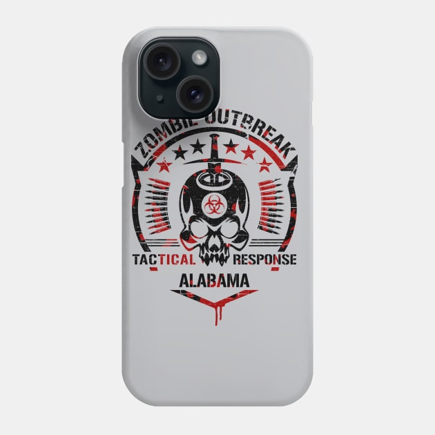 Zombie Outbreak Tactical Response ALABAMA Phone Case by Scarebaby