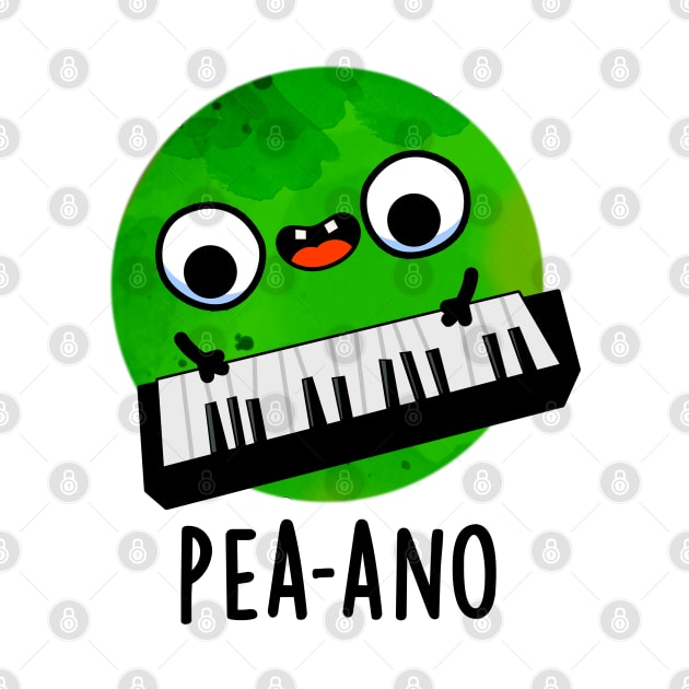 Pea-ano Funny Music Veggie Pea Pun by punnybone