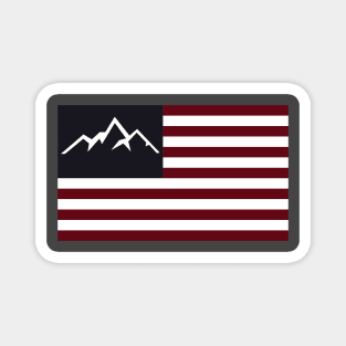 American Flag Mountain Magnet