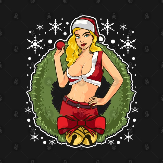 Sexy Mrs Claus Wreath by AngelFlame