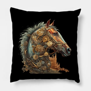 Steampunk Horse Pillow