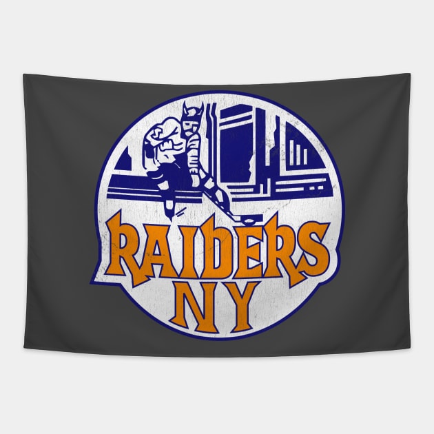 Defunct - New York Raiders Hockey Tapestry by LocalZonly