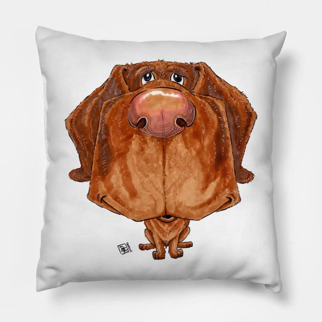 Chocolate Lab Dog Pillow by obillwon