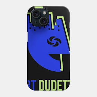 Art Dudette In Blue And Lime Phone Case