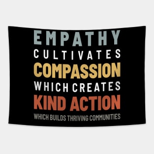 Empathy Compassion Kind Action Communities - Vintage Color Tapestry