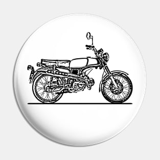 SS50 Bike Sketch Art Pin