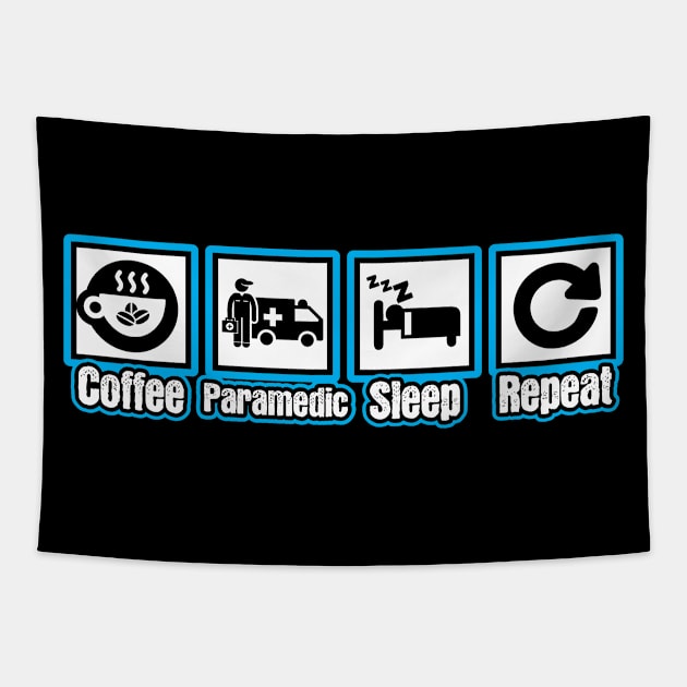 Coffee Paramedic Sleep Repeat Tapestry by ThyShirtProject - Affiliate