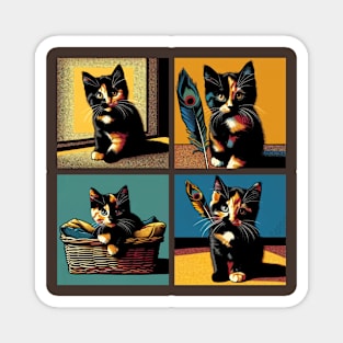 Tortoiseshell Pop Art - Cute Kitties Magnet