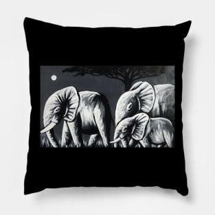 African Elephant Family, Animal Pillow