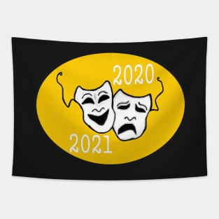 CORONA VIRUS masked PANTOMIME 2021 Tapestry