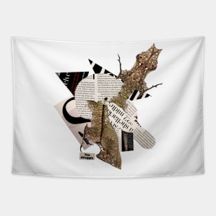 Struggle Butterfly Collage Tapestry