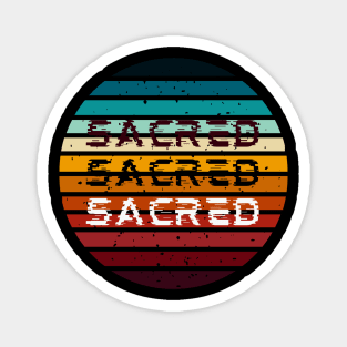 Sacred Heart of Jesus Christ Retro Sunset Magnet