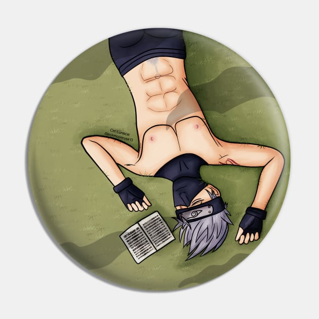 Kakashi Resting Pin by Blackmoonrose13