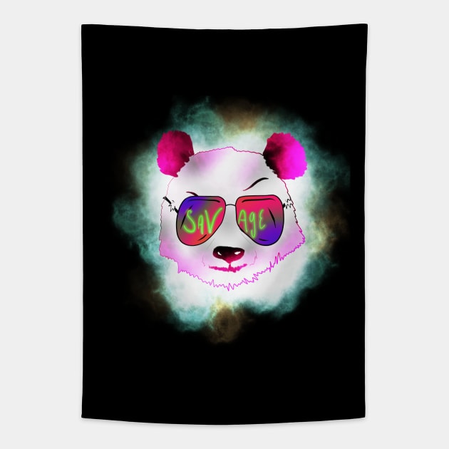 Savage Panda Tapestry by Danispolez_illustrations