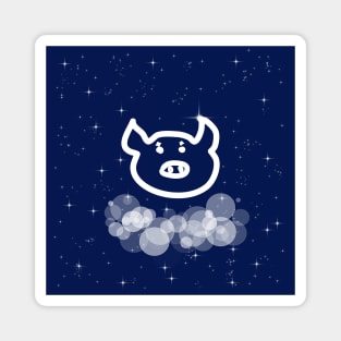 Pig farm, pig, meat, farm, food, animal, lard, head, technology, light, universe, cosmos, galaxy, shine, concept Magnet