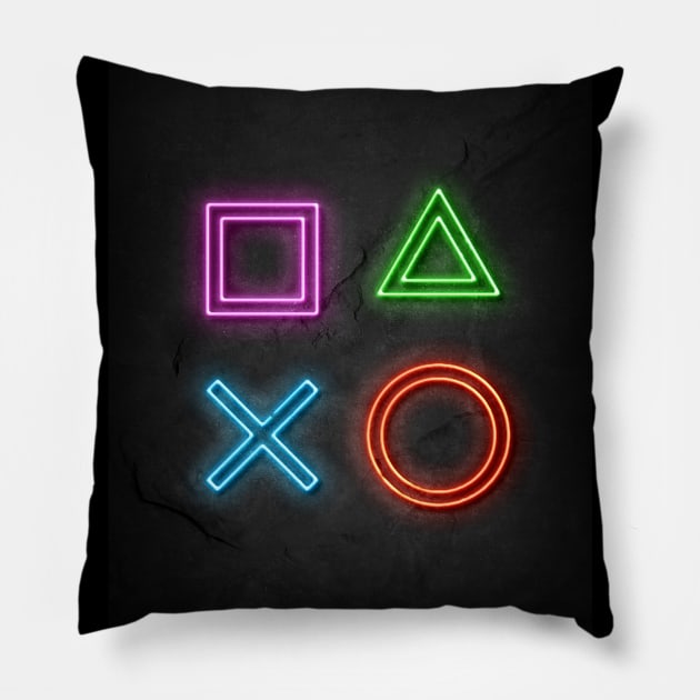 Playstation signs Pillow by Durro