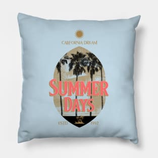 Summer Days California Summer Vibes Pillow