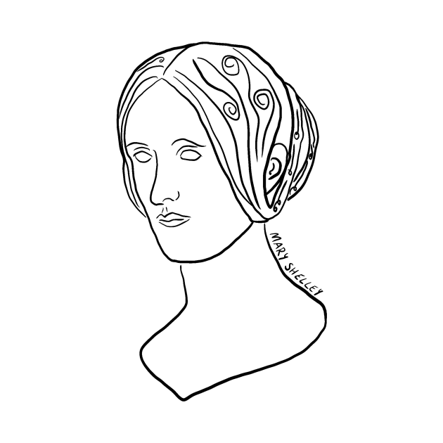 Mary Shelley Line Art by iliketeasdesigns