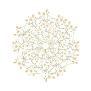 Mandala with Chamomile flowers T-Shirt