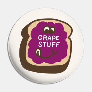 Grape Stuff - Punny Retro Scratch N' Sniff Sticker Pin