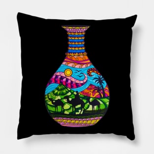 Psychedelic Sand Bottle Pillow