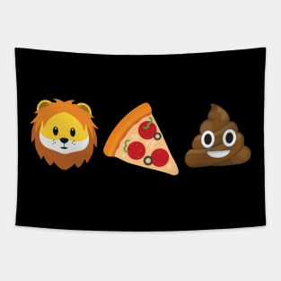 Lion Pizza Shit Tapestry