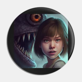 Monster eating girl, Pin