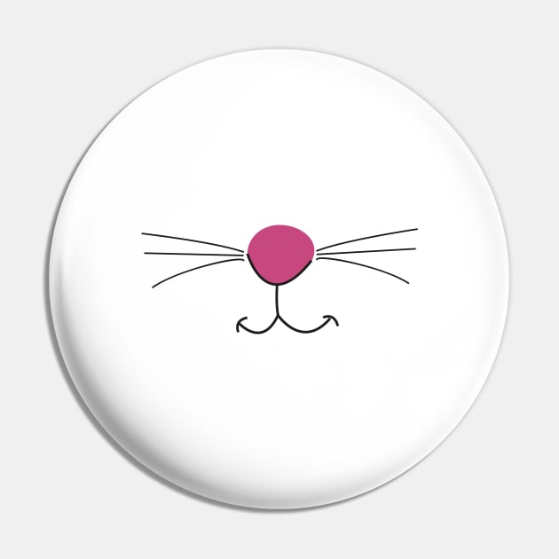 Cute cat face nose and whiskers symbol Pin by GULSENGUNEL