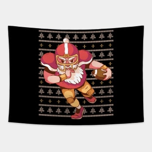 Father Christmas Playing football Tapestry