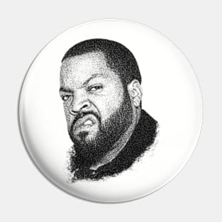 Ice cube - Weird face Pin