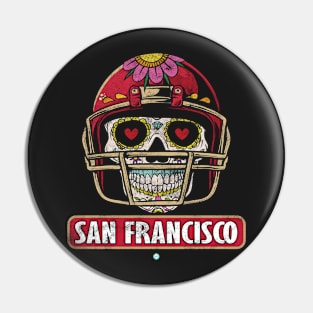 American Football - San Francisco Skull Football Gift Pin