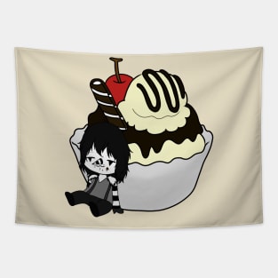 creepypasta food chibi (laughing jack) Tapestry