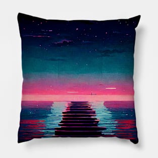 Dawn at the Floating Dock Pillow